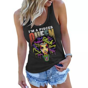 Pisces Birthday Shirts For Women - February March Queen Gift Women Flowy Tank | Mazezy