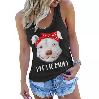 Pitbull Dog Lovers Pittie Mom Mothers Day Pit Bull Women Flowy Tank - Thegiftio UK