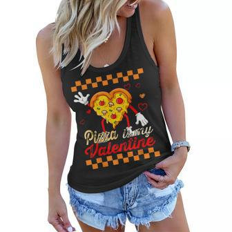 Pizza Is My Valentine For Mens Womens Kids Valentines Day Women Flowy Tank - Seseable