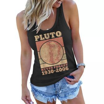 Pluto Never Forget Space Science Astronomy Men Women Funny Women Flowy Tank | Mazezy