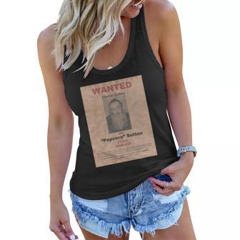 Popcorn Sutton Wanted Poster Shirt Women Flowy Tank - Thegiftio UK