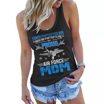 Pride Military Family Proud Mom Air Force Gift Gift For Womens Women Flowy Tank | Mazezy