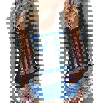 Proud Air Force Brother My Sister Has Your Back Usaf Women Flowy Tank | Mazezy