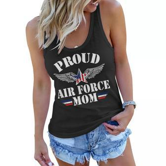 Proud Air Force Mom Gift Military Mom Usa Flag Army Mommy Women Flowy Tank | Mazezy