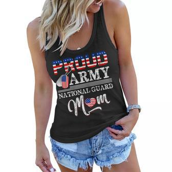 Proud Army National Guard Mom Us American Flag Pride Gift Gift For Womens Women Flowy Tank | Mazezy