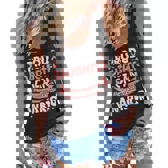 Proud Daughter Of Endometrial Cancer Warrior Awareness Month Women Flowy Tank | Mazezy