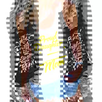 Proud Daughter Of Super Awesome Mom Mothers Day Women Flowy Tank | Mazezy