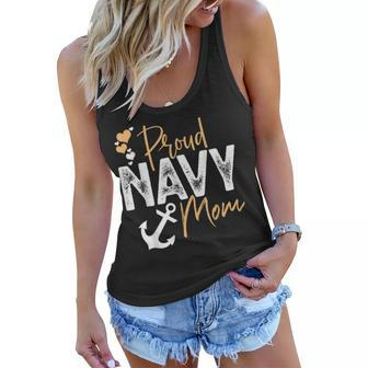 Proud Navy Mom Strong Navy Officers Mom Women Flowy Tank | Mazezy