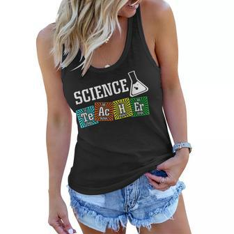 Proud Science Teacher Job Funny Chemical Elements Women Flowy Tank | Mazezy