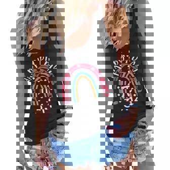 Rainbow Happy Pi Day Math Teacher Boys Girls Pi Day Women Flowy Tank | Mazezy