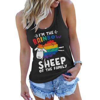 Rainbow Sheep - Lgbt Transgender Pride Month Gift Idea Women Flowy Tank - Seseable