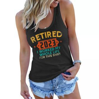 Retired 2023 Funny Retirement 2023 Vintage Gifts Men Women Women Flowy Tank - Seseable
