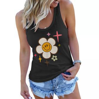 Retro Groovy Nana Stacked On Back Happy Mothers Day Women Flowy Tank - Thegiftio UK