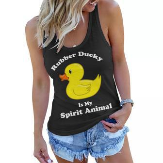 Rubber Duck Toy Rubber Ducky Is My Spirit Animal Women Flowy Tank - Seseable