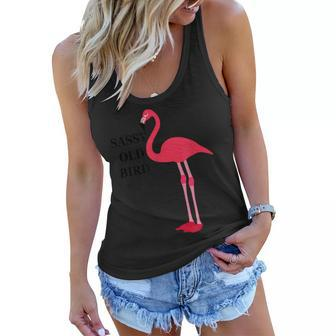 Sassy Old Bird Flamingo Shirt Birthday Gift Mom Or Grandma Women Flowy Tank | Mazezy