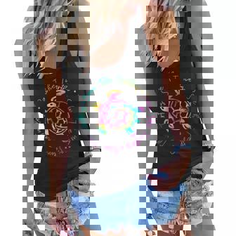 Save The Turtles Tie Dye Sea Turtle Save Earth Ocean Planet Women Flowy Tank | Mazezy