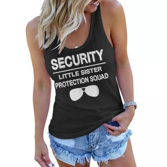 Security Little Sister Protection Squad For Lovely Brother Women Flowy Tank | Mazezy