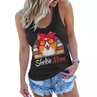 Sheltie Mom Sheetland Sheepdog Gifts Shelty Dog Women Flowy Tank | Mazezy