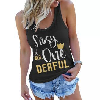 Sissy Of Mr Onederful 1St Birthday Sister First One-Derful Women Flowy Tank - Seseable