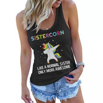 Sistercorn Like A Normal Sister Awesome Unicorn Gift Women Flowy Tank | Mazezy