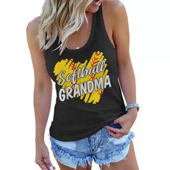 Softball Grandma Softball Designs For Women Grandparents Women Flowy Tank | Mazezy