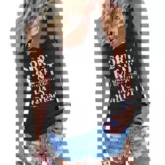 Sorry I Cant My Granddaughter Has Volleyball Women Flowy Tank - Thegiftio