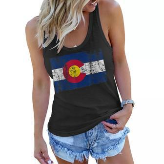 State Of Colorado Flag T Gift For Men Women Vintage Women Flowy Tank - Seseable