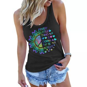 Sunflower - Every Little Thing Is Gonna Be Alright Women Flowy Tank - Seseable