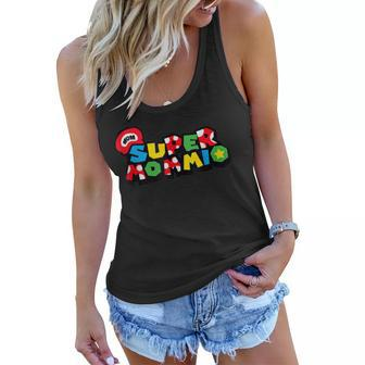 Super Mommio Funny Mommy Mother Nerdy Video Gaming Lover Women Flowy Tank - Thegiftio UK