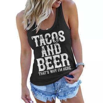Tacos And Beer Drinking Drunk Cinco De Mayo Men Women Gift Women Flowy Tank - Seseable