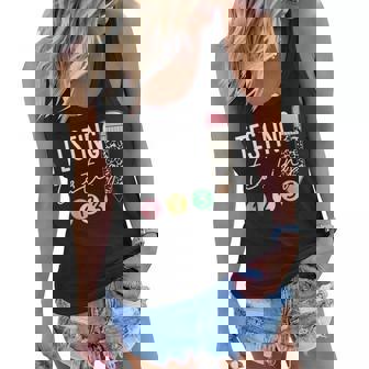 Testing Testing 123 Cute Test Day Teachers Students Girl Kid Women Flowy Tank | Mazezy