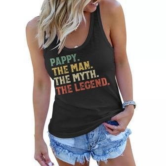The Man The Myth The Legend Pappy Gift Fathers Day Christmas Women Flowy Tank - Seseable
