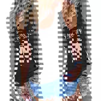 Theres Only Men & Women Two Genders Funny Anti Sjw T Women Flowy Tank | Mazezy