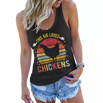 This Kid Loves Chickens Boys And Girls Chicken Gift Women Flowy Tank | Mazezy