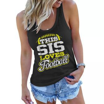 This Sister Loves Football Yellow Variant Women Flowy Tank | Mazezy
