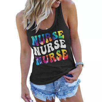 Tie Dye Nurse Registered Trendy 2023 Nursing Gifts Women Flowy Tank | Mazezy