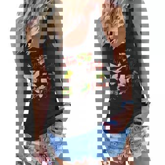 Two Turtle Doves 12 Days Of Christmas Song Coral Rhyme Xmas Women Flowy Tank | Mazezy