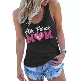 Us Air Force Mom Heart Proud Air Force Family Gift For Womens Women Flowy Tank | Mazezy