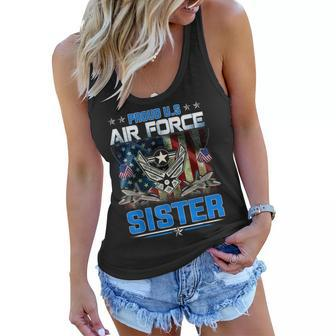 Us Air Force Proud Sister Proud Air Force Sister Mother Women Flowy Tank | Mazezy