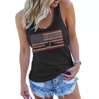 Uss California Cgn36 Guided Missile Cruiser Usa Flag Gift Women Flowy Tank | Mazezy