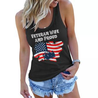 Veteran Wife Pride In Veteran Patriotic Wife Women Flowy Tank - Seseable