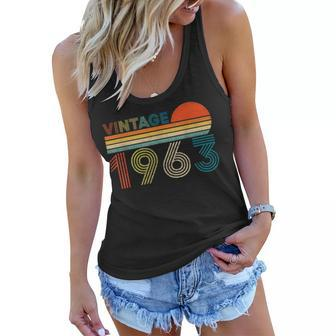 Vintage 1963 60 Years Old 60Th Birthday Gifts For Men Women V2 Women Flowy Tank | Mazezy