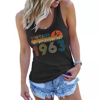 Vintage 1963 60 Years Old 60Th Birthday Gifts For Men Women Women Flowy Tank | Mazezy