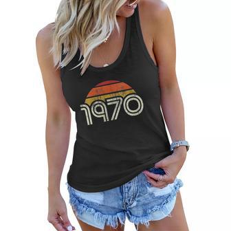 Vintage 1970 Retro Birthday Women Flowy Tank - Thegiftio UK