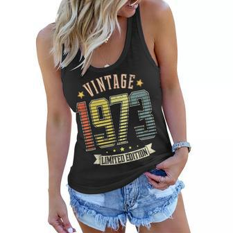 Vintage 1973 Birth Year Limited Edition 50 Years Old Gifts Women Flowy Tank - Seseable