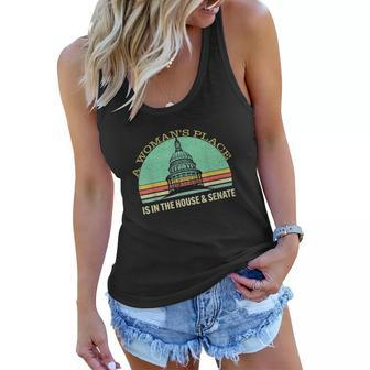 Vintage A Womans Place Is In The House And Senate Women Flowy Tank - Thegiftio UK