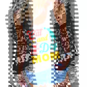 Vintage Cat And Dog Mom Mothers Day For Cat Dog Lover Mama Women Flowy Tank | Mazezy