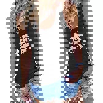 Vintage Grandma Bear With 5 Cub Mothers Day Women Flowy Tank - Thegiftio