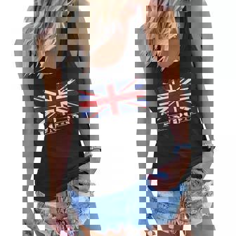 Vintage London British Uk Flag Union Jack Women Flowy Tank - Thegiftio UK
