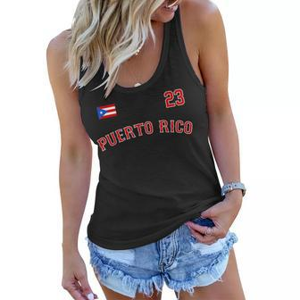 Vintage Puerto Rico Flag Boricua Men & Women Women Flowy Tank - Seseable
